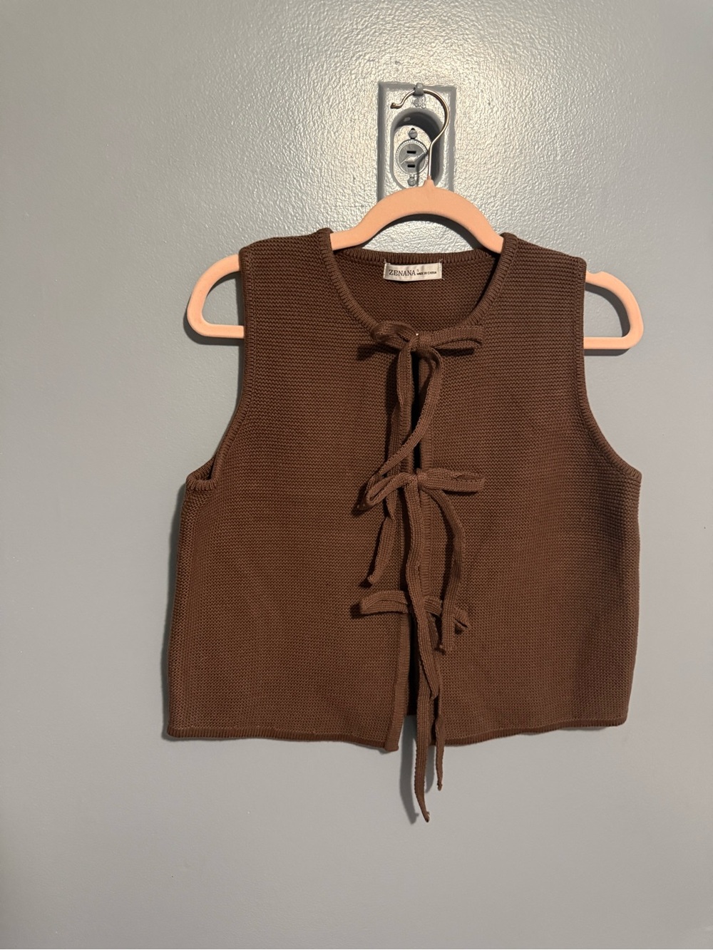 Zenana Outfitters Brown Knit Sweater - Picture 2 of 4